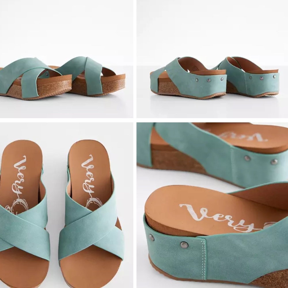 NIB Very G Hero Sandal in Turquoise - Size 9.5